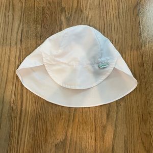 Green Sprout White Baby Sun Hat